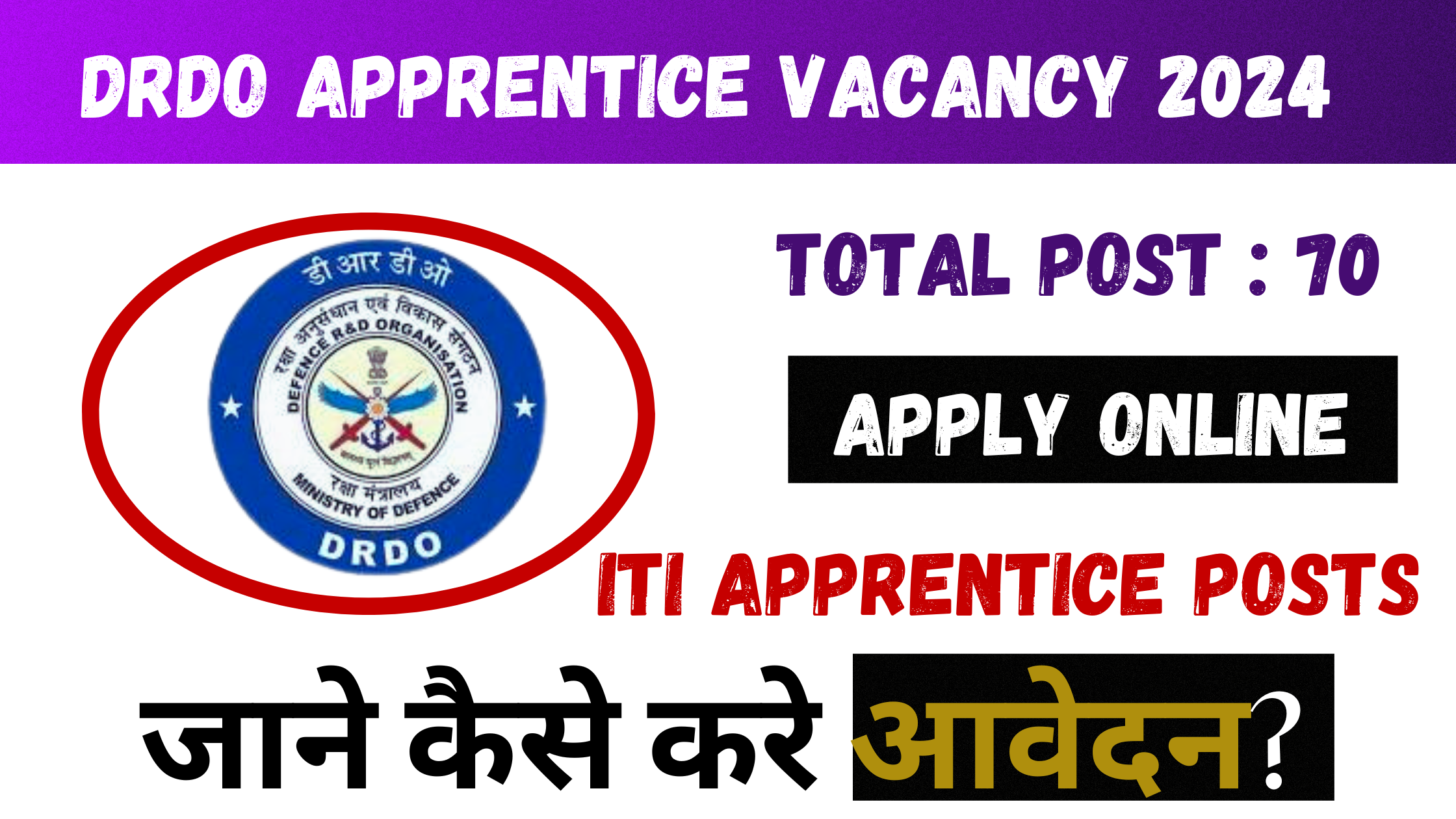 DRDO Apprentice Vacancy 2024